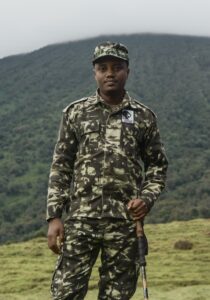Gaspard Nzayisenga, a member of the "gorilla doctors," in Volcanoes National Park (Rwanda), December 15, 2025. SARAH GROS