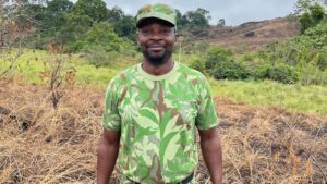 Donald Ndongo, park ranger, said people do not have enough to eat